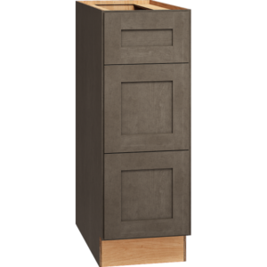 Mantra Cabinets SKU 3DB12 - 12 Inch Base Cabinet with 3 Drawers in Omni Door Style and Beachwood Finish from Mantra Cabinets