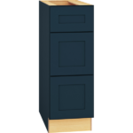 Mantra Cabinets SKU 3DB12 - 12 Inch Base Cabinet with 3 Drawers in Omni Door Style and Admiral Finish from Mantra Cabinets