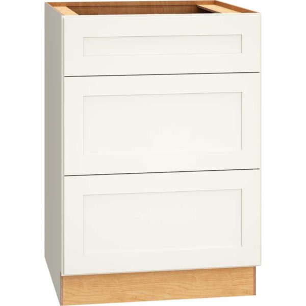 24 Base Cabinet 3 Drawers Omni Snow Mantra