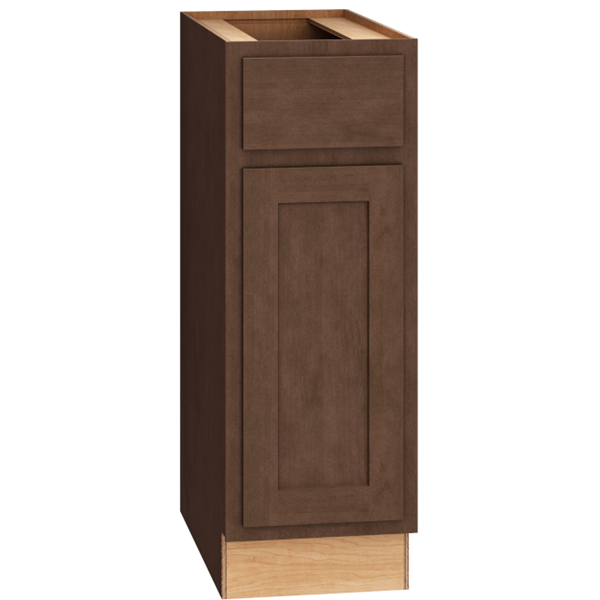 Mantra Cabinets SKU Number B12R - 12 Inch Base Cabinet with 3 Drawers in Classic Door Style with Bark Finish