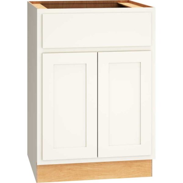 24 Base Cabinet Double Doors Classic Snow Mantra