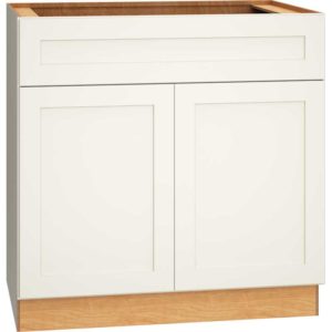 Base Cabinet with Double Doors in Omni Snow