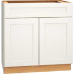 Base Cabinet with Double Doors in Spectra Snow