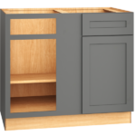 Mantra Cabinets SKU Number BC42S - 42" Corner Base Cabinet with Single Door in Omni Graphite