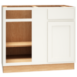 Mantra Cabinets SKU Number BC42S - 42" Corner Base Cabinet with Single Door in Classic Snow