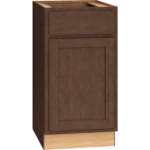 Mantra Cabinets SKU Number BWB18 - 18" Base Wastebasket Cabinet in Classic Bark