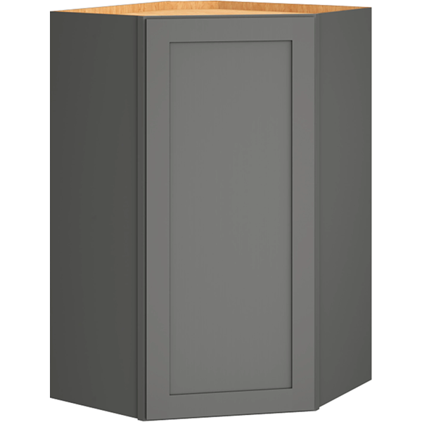 Mantra Cabinets SKU Number DW392424R - 39" Diagonal Wall Cabinet in Omni Graphite