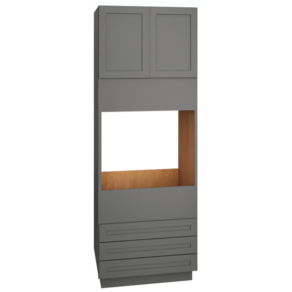 Mantra Cabinets SKU Number OC3D339624 - 96" Single Oven Cabinet with 3 Drawers in Omni Graphite