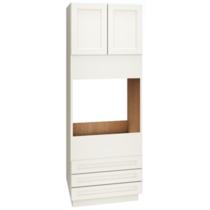 Mantra Cabinets SKU Number OC3D339624 - 96" Single Oven Cabinet with 3 Drawers in Spectra Snow