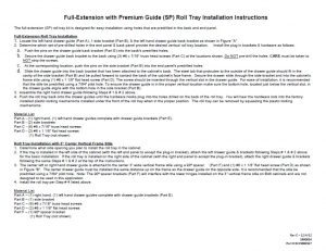 Cabinet Roll Tray Installation Instructions - Mantra Cabinets