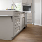 Gray Shaker Kitchen Cabinets - Spectra Cabinet Door Style in Mineral Finish from Mantra Cabinets