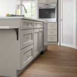 Gray Shaker Kitchen Cabinets - Spectra Cabinet Door Style in Mineral Finish from Mantra Cabinets