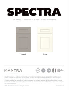 Spectra Door Style - Style Sheet from Mantra Cabinets