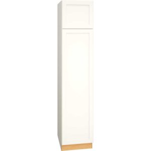 Mantra Cabinets SKU Number U188424R - 96 Inch Utility Cabinet with Single Door in Omni Door Style in Snow finish