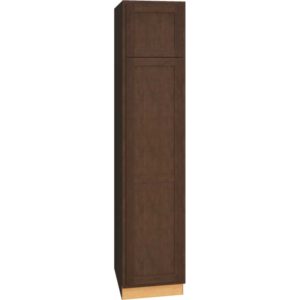 Mantra Cabinets SKU Number U188424R - 96 Inch Utility Cabinet with Single Door in Classic Door Style in Bark finish