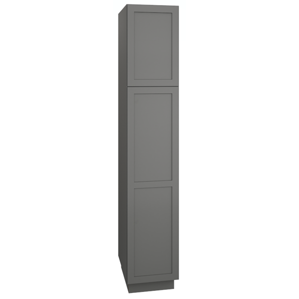 Mantra Cabinets SKU Number U189324R - 93 Inch Utility Cabinet with Single Door in Omni Door Style with Graphite Finish