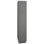 Mantra Cabinets SKU Number U189624R - 96 Inch Utility Cabinet with Single Door in Omni Door Style with Graphite Finish