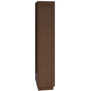 Mantra Cabinets SKU Number U189624R - 96 Inch Utility Cabinet with Single Door in Classic Door Style with Bark Finish