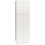 Mantra Cabinets SKU Number U309624 - 96 Inch Utility Cabinet with Double Doors in Omni Door Style with Snow Finish