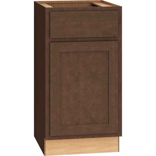 Mantra Cabinet Products SKU Number VB183421R - Vanity Base Cabinet - 18" Vanity Base Cabinet with Single Door in Classic Bark