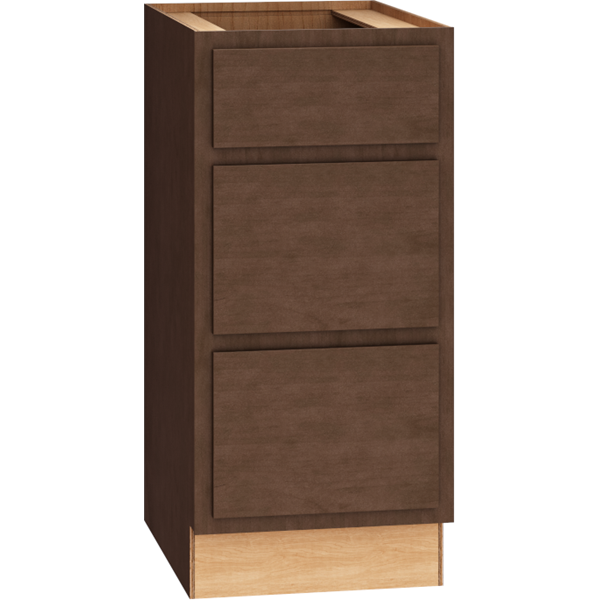 Mantra Cabinet Products SKU Number VDB1532.521 - Vanity Base Cabinet - 15" x 32 1/2" Vanity Base Cabinet with 3 Drawers in Classic Bark