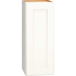 12 Inch Width by 30 Inch Wall Cabinet with Single Door in Spectra Door Style with Snow Finish
