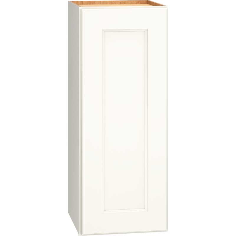 12 Inch Width by 30 Inch Wall Cabinet with Single Door in Spectra Door Style with Snow Finish