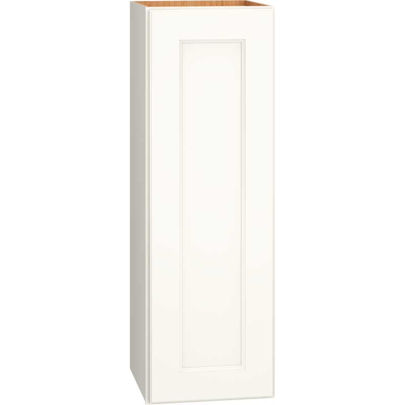 12 Inch by 36 Inch Wall Cabinet with Single Door in Omni Door Style with Snow Finish