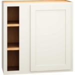 Corner Wall Cabinet with Single Door in Classic Snow