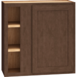 Mantra Cabinets SKU Number WC3030S - 30" x 30" Corner Wall Cabinet with Single Door in Classic Bark