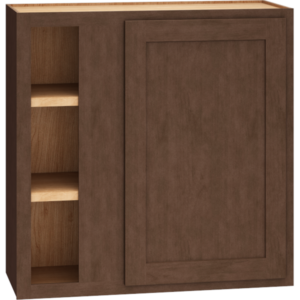 Mantra Cabinets SKU Number WC3030S - 30" x 30" Corner Wall Cabinet with Single Door in Classic Bark