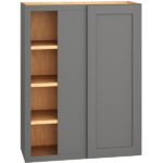 Mantra Cabinets SKU Number WC3039S - 30" x 39" Corner Wall Cabinet with Single Door in Omni Graphite