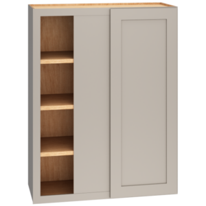 Mantra Cabinets SKU Number WC3039S - 30" x 39" Corner Wall Cabinet with Single Door in Omni Mineral