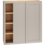 Mantra Cabinets SKU Number WC3639S - 36" x 39" Corner Wall Cabinet with Single Door in Omni Mineral