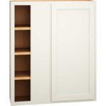 Mantra Cabinets SKU Number WC3642S - 36" x 42" Corner Wall Cabinet with Single Door in Classic Snow