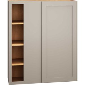 Mantra Cabinets SKU Number WC3642S - 36" x 42" Corner Wall Cabinet with Single Door in Omni Mineral