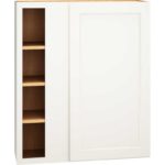 Mantra Cabinets SKU Number WC3642S - 36" x 42" Corner Wall Cabinet with Single Door in Spectra Snow