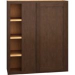 Mantra Cabinets SKU Number WC3642S - 36" x 42" Corner Wall Cabinet with Single Door in Classic Bark