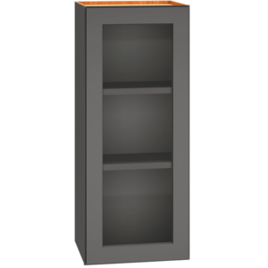 Mantra Cabinets SKU Number WCG1536R - 15 by 36 Inch Cut-for-Glass Wall Cabinet with Single Door in Omni Door Style in Graphite Finish