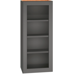 Mantra Cabinets SKU Number WCG1842R - 18 by 42 Inch Cut-for-Glass Wall Cabinet with Single Door in Omni Door Style in Graphite Finish